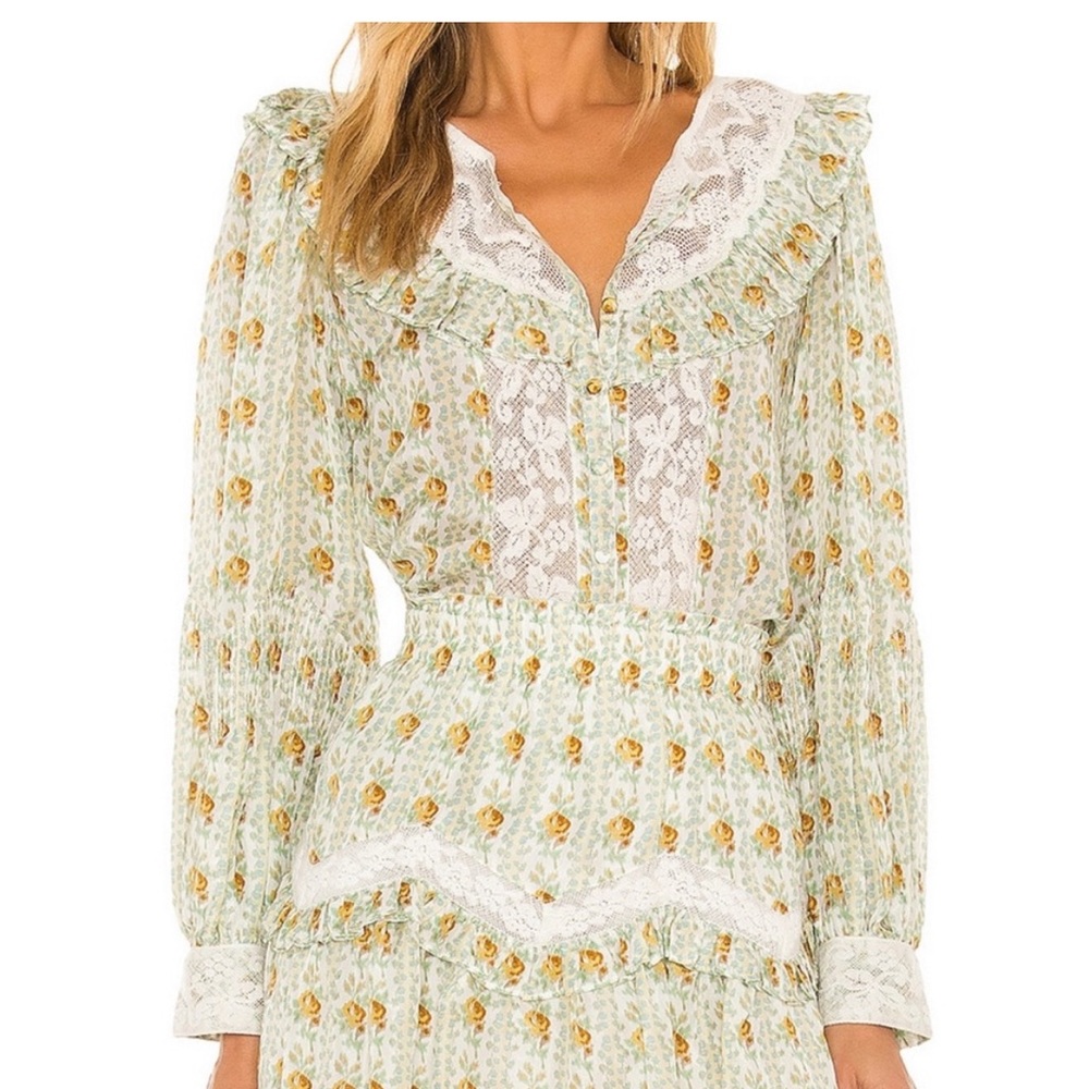 Loveshackfancy Morrison Blouse top